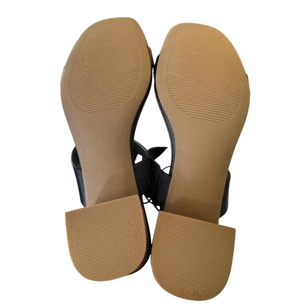 Dolce Vita DV Black Lextra Slip On Sandal Size 7.5